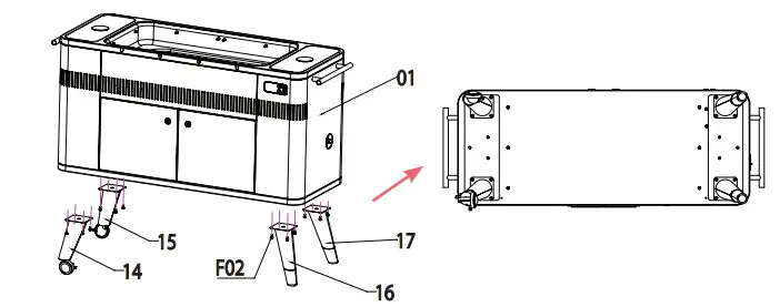 everdure HBCE3BUS Hub II Freestanding Charcoal Grill - STEP 02