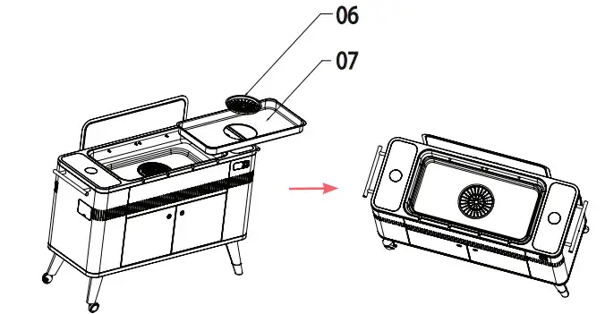 everdure HBCE3BUS Hub II Freestanding Charcoal Grill - STEP 05