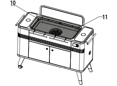 everdure HBCE3BUS Hub II Freestanding Charcoal Grill - STEP 06