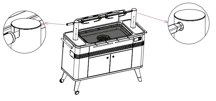 everdure HBCE3BUS Hub II Freestanding Charcoal Grill - STEP 09