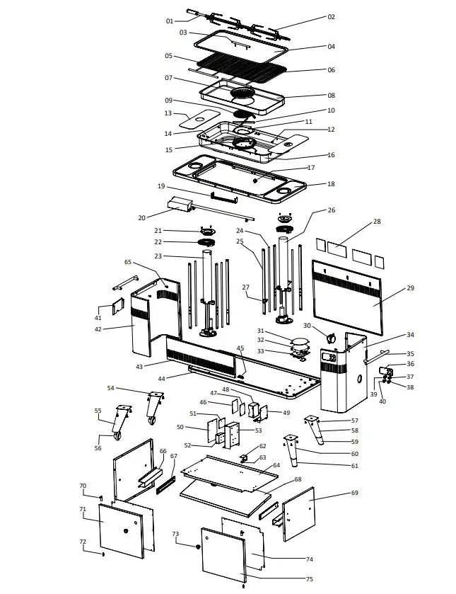 everdure HBCE3BUS Hub II Freestanding Charcoal Grill - VIEW