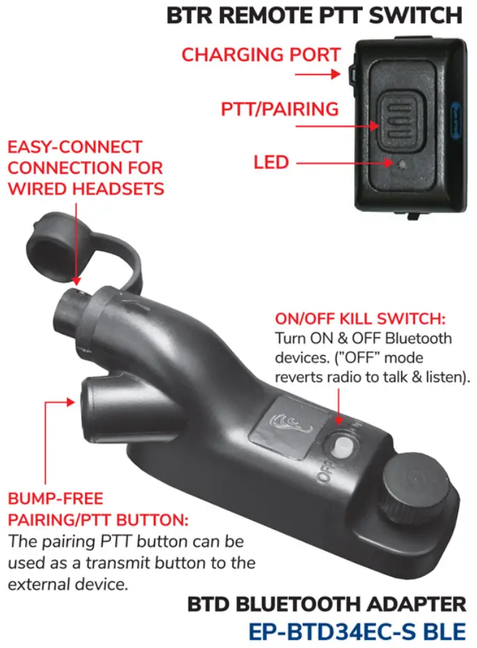 Air Pro Wireless Ptt Combo Kit
For Motorola Apx Includes: