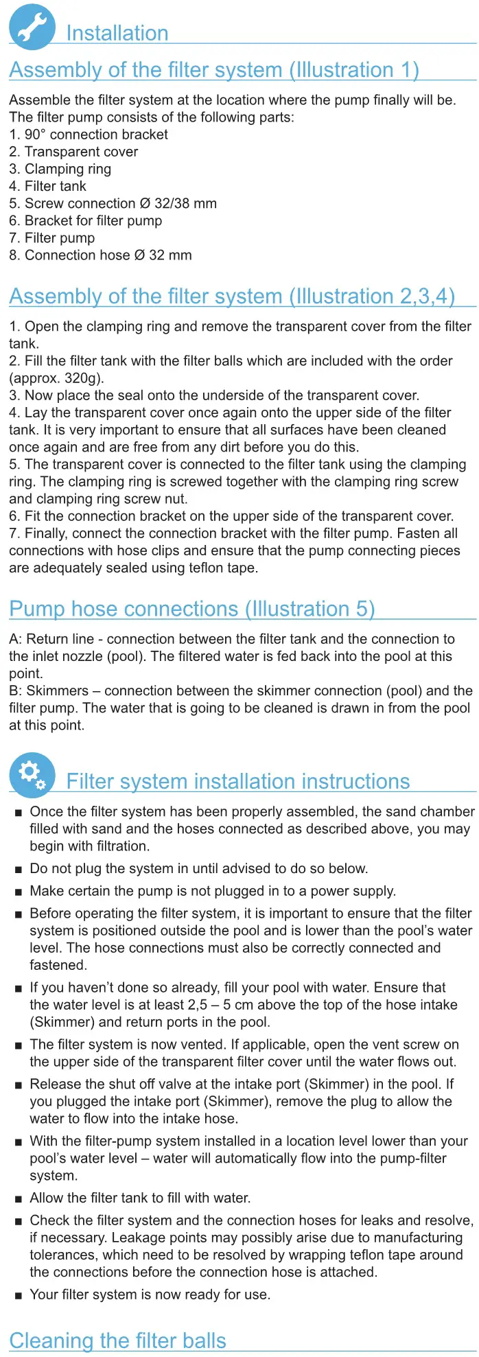 Interline Speed Clean 4000 Miganeo Filter Balls Instruction Manual 3