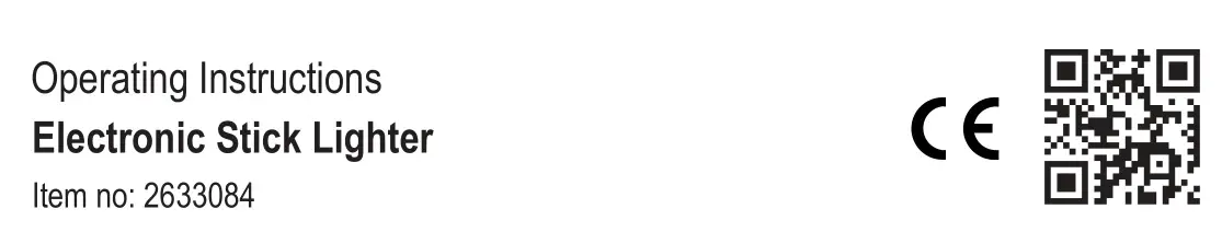 CONRAD 2633084 Electronic Stick Lighter Instruction Manual