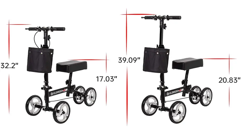 ELENKER-YF-9003B-Knee-Walker-Steerable-Scooter-FIG-1