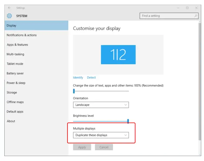 Duplicate Mode to Extend Mode for Windows