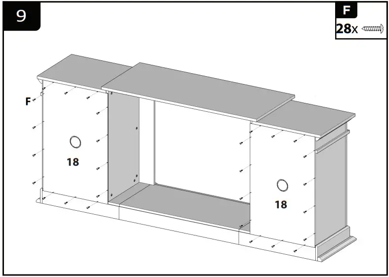 real flame 1290 Eliot Grand Electric Fireplace - Figure 5