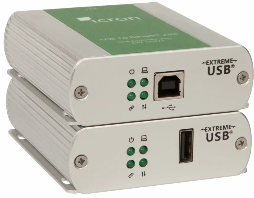 Icron USB 2.0 Ranger 2301GE-LAN 1 Port USB LANor Extender System