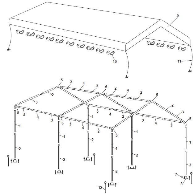 Harbor-Freight-Tools-10-Ft-20-Ft-Portable-Car-Canopy-FIG- (11)