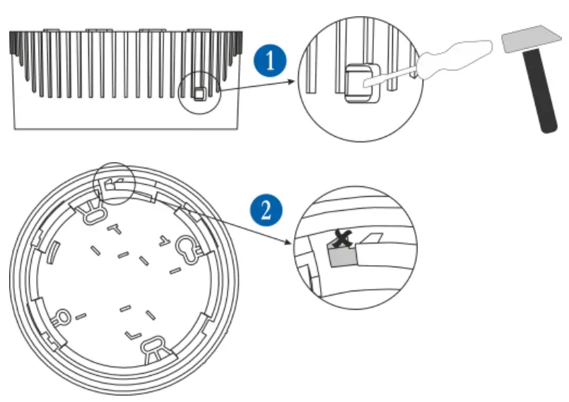 Locking the detector to the base