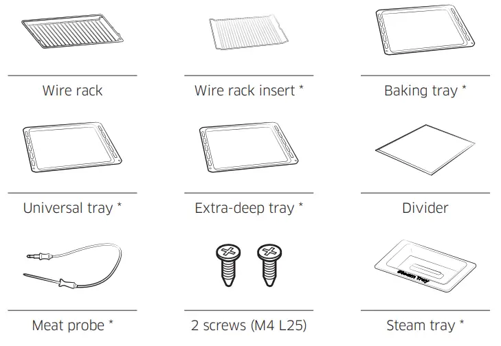 SAMSUNG NV7B44205AS Built In Electric Single Oven - Accessories