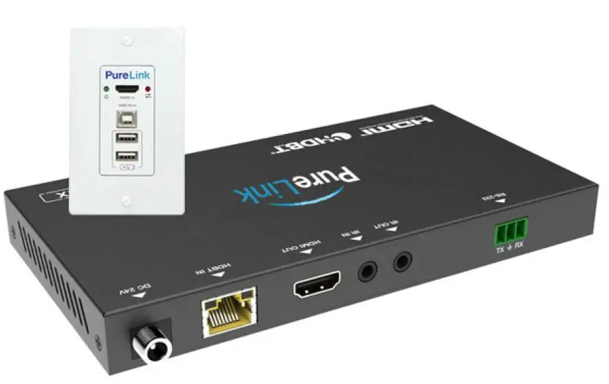 HW-100 4K and USB 2.0 Wall Plate Extender Switching System