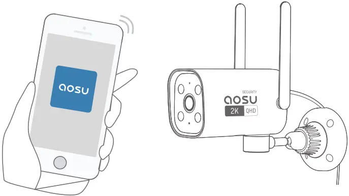 AOSU 2A2VW C4L 2K Wi Fi Security Camera - App account