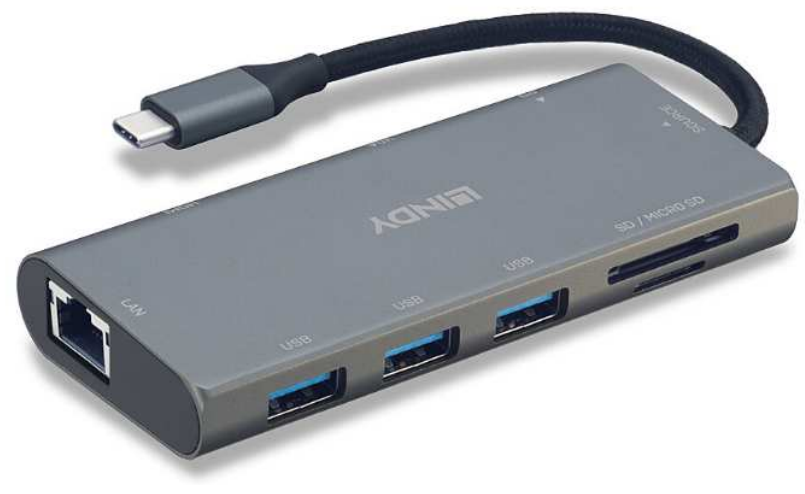 LINDY DST-Mini Plus USB-C Laptop Mini Docking Station -