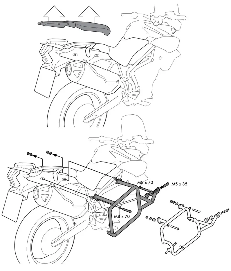 TOURATECH 01 420 5780 0 Mundo Bag System - Mounting
