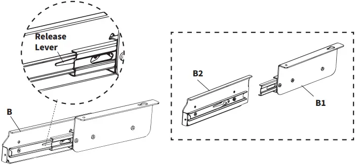 V I V O DESK-DR33-B Extra Long Under Desk Drawer C1