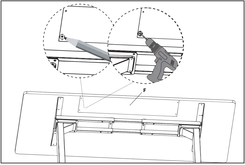 V I V O DESK-DR33-B Extra Long Under Desk Drawer D1
