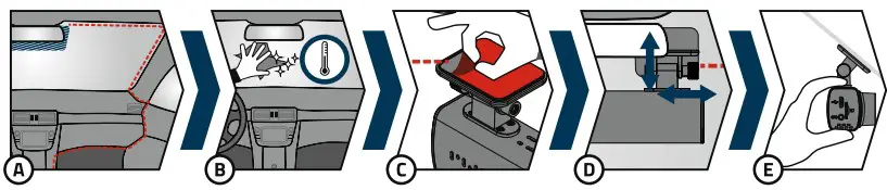 PLACEMENT ON WINDSCREEN