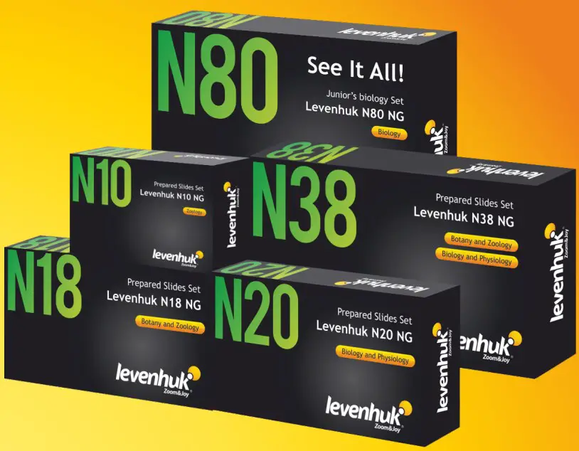 Levenhuk prepared slides sets