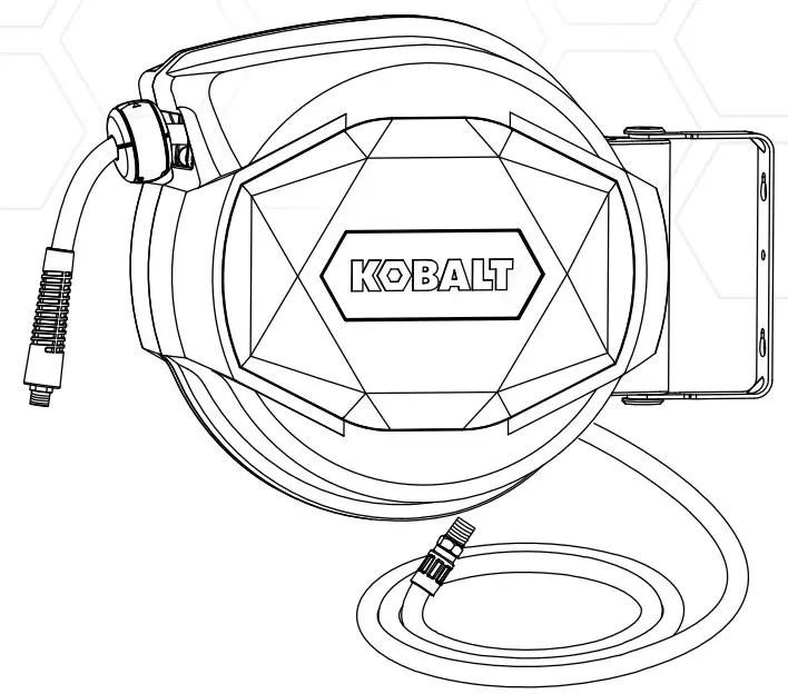 KOBALT SGY AIR265 Enclosed Retractable Reel with Poly Hybrid Air Hose