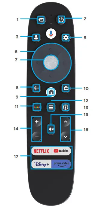 EKO K550USG 55 4K Ultra HD Google TV - REMOTE CONTROL