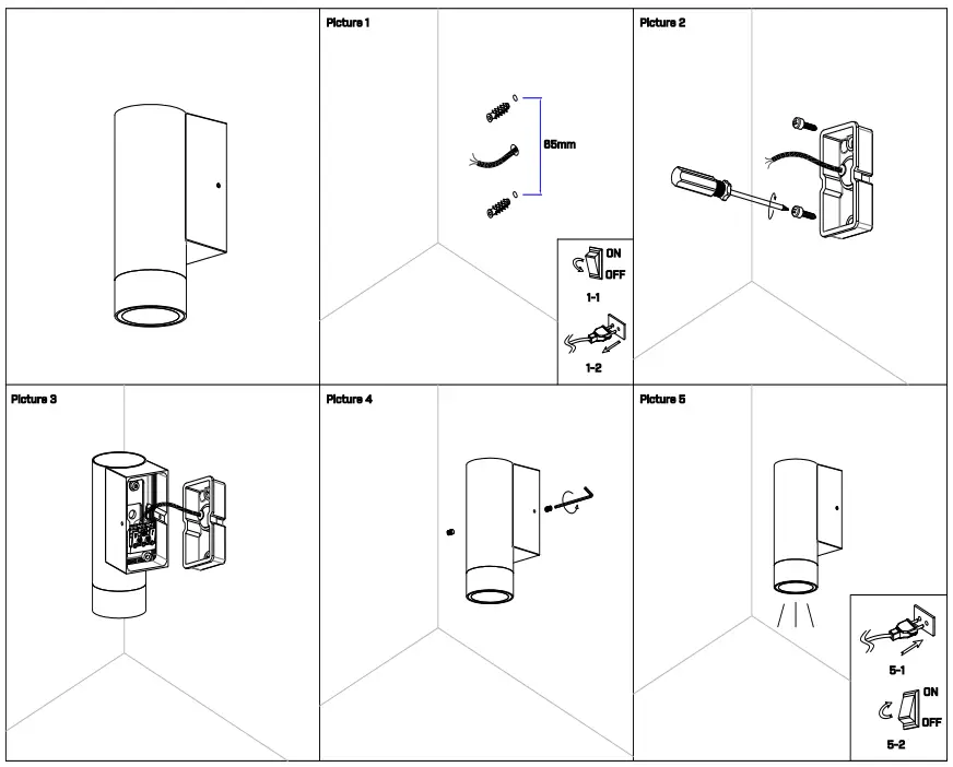 MONDOLUX MO91 Rho Mini Outdoor Wall Light - Refinishing 1