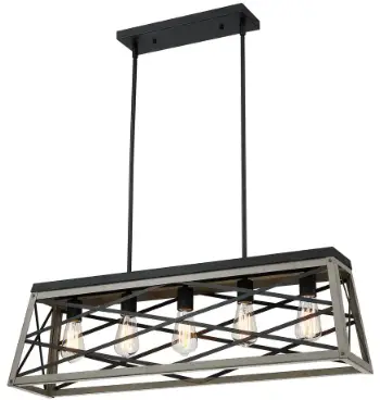 Hukoro-NF52305-92j-5-Light-Anchor-Grey-Oak-finish-Kitchen-Island-Linear-Pendant-Chandelier-product-image