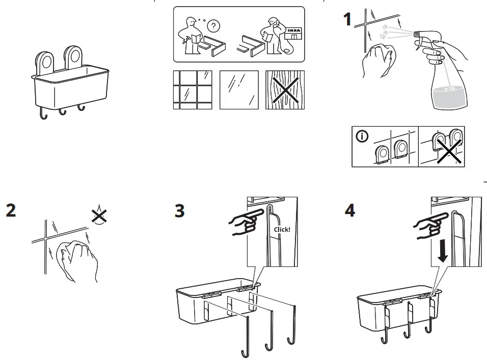 IKEA AA-2321008-2 RÅNEN Shower Basket Grey - fig 1
