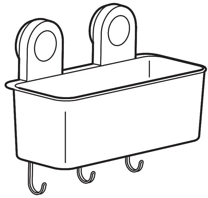 IKEA AA-2321008-2 RÅNEN Shower Basket Grey