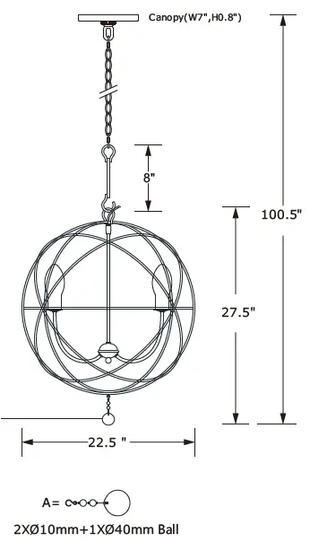 CRYSTORAMA SOL-9326-EB Solaris Six Light Outdoor Chandelier fig-1