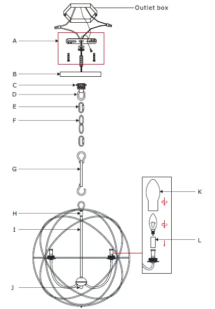 CRYSTORAMA SOL-9326-EB Solaris Six Light Outdoor Chandelier fig-3