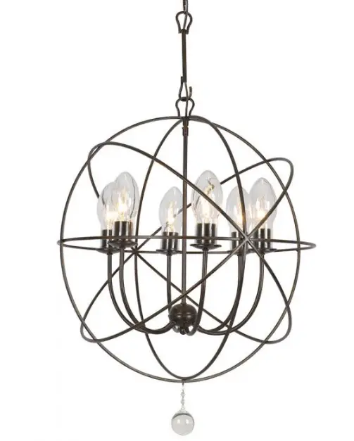 CRYSTORAMA SOL-9326-EB Solaris Six Light Outdoor Chandelier