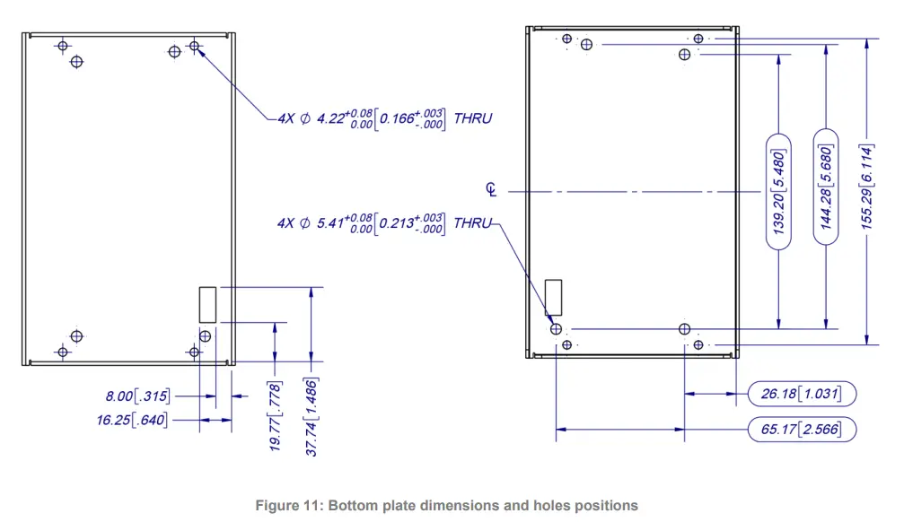 INOGENI CAM230 HDMI or USB 3 0 Camera Switcher - holes positions