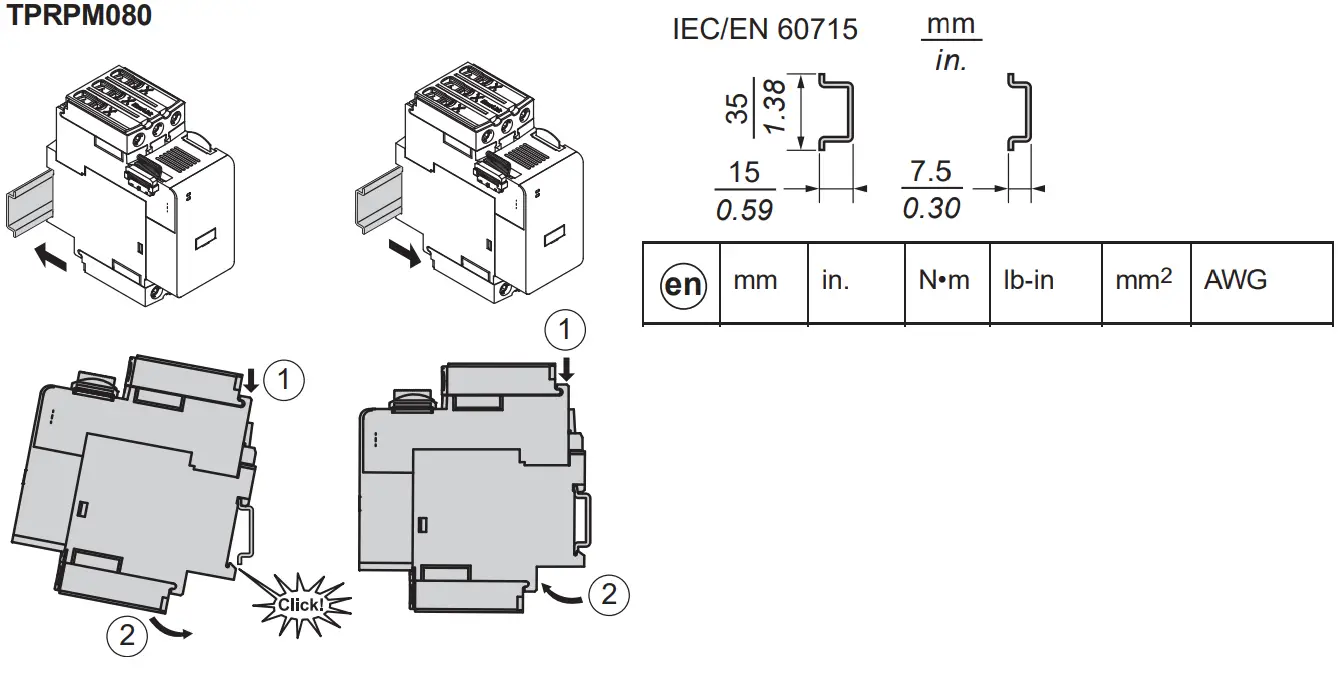 Schneider Electric TPRS-065 TeSys Active Starters and Power Interface Modules - Mounting 1