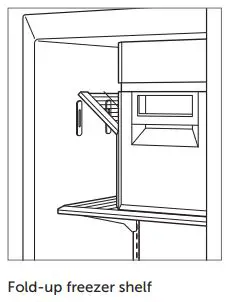 SUB-ZERO ICBCL4850S 122 CM Classic Refrigerator User Guide - FOLD-UP FREEZER SHELF