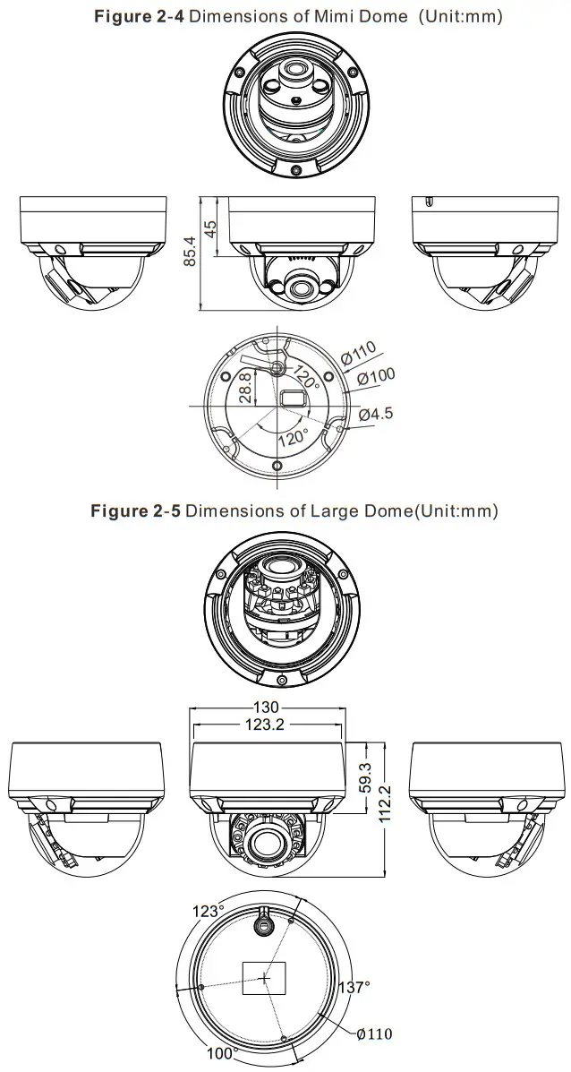 SUNELL SN-IPV8xxxEF Vandal Dome Network Camera - Lens adjustment 2