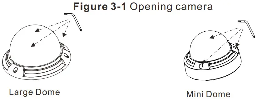 SUNELL SN-IPV8xxxEF Vandal Dome Network Camera - Lens adjustment 3