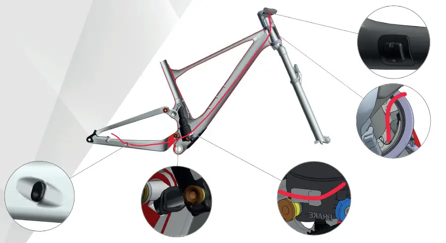 SCOTT SPARK MY22 Shock Mount Kit - Routing 2