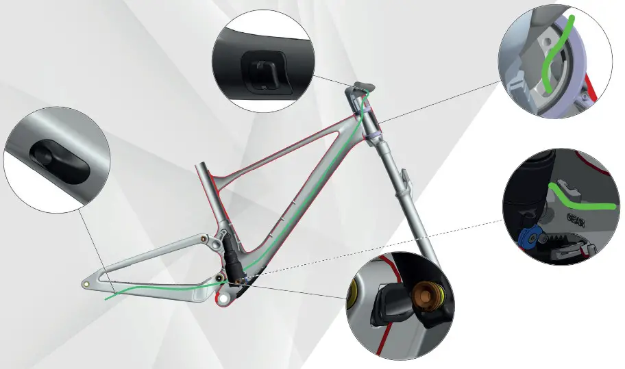 SCOTT SPARK MY22 Shock Mount Kit - Routing