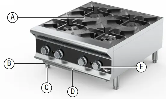 VOLLRATH 40736 Hot Plate - FEATURES AND CONTROLS