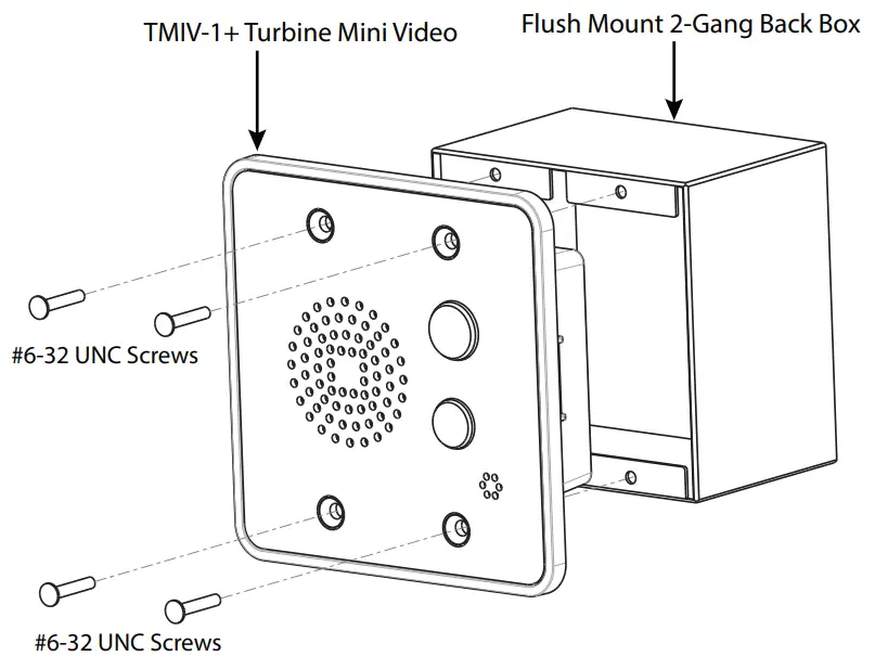Zenitel TMIV-1+ Turbine Mini Video Intercom - Mounting