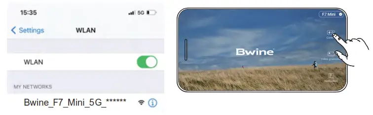 Bwine F7MINI Drones with Camera for Adults - Connect to Wi-Fi