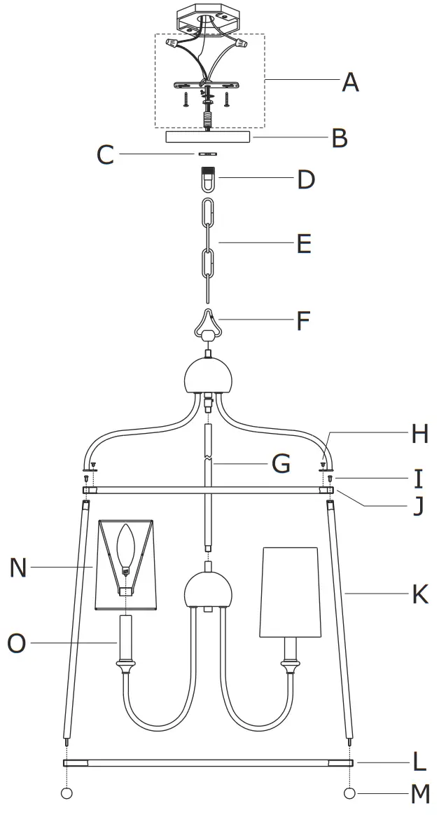 CRYSTORAMA 2244 BF Sylvan Lantern Chandelier - fig2