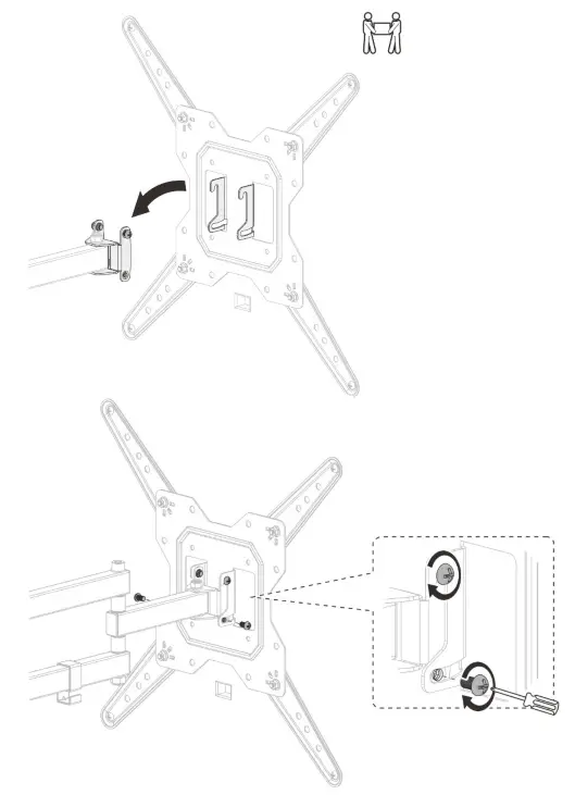 Kogan KAWLMFM55MA Tilt Extendable Full Motion Wall Mount - SECURING