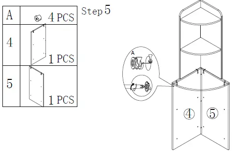 Tribesigns-F1583-P1-Charles-5-Shelf-Corner-Shelf-Bookcase-07