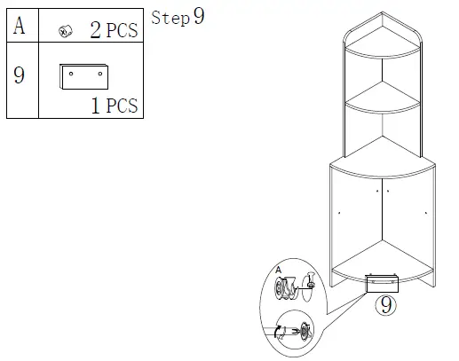 Tribesigns-F1583-P1-Charles-5-Shelf-Corner-Shelf-Bookcase-11