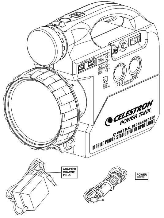 CELESTRON 18774 Power Tank with Built-In Spotlight