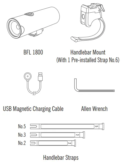 OLIGHT BFL 1800 Rechargeable 1800 Lumens Bike Headlight - BOX