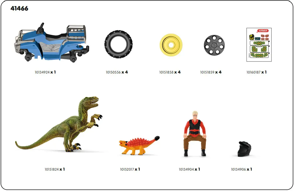 schleich 41466 Dinosaurs Quad Escape from Velociraptor - FIGURE 1