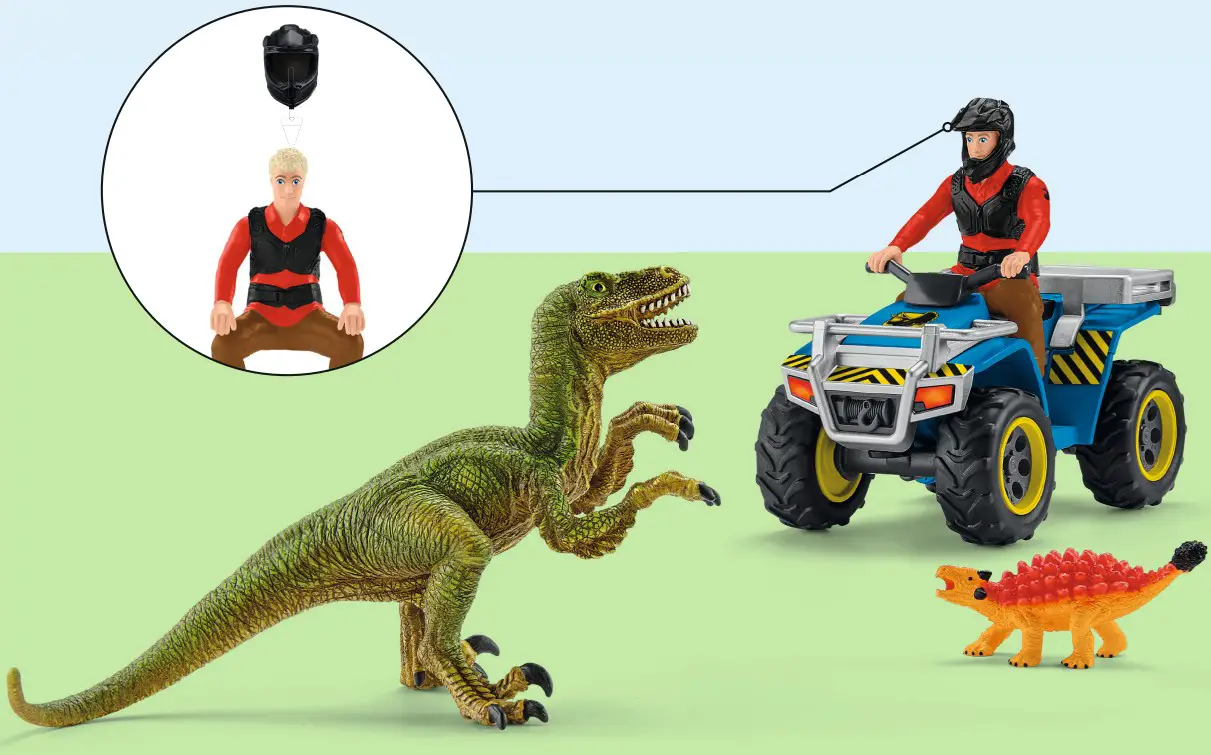 schleich 41466 Dinosaurs Quad Escape from Velociraptor - FIGURE 8
